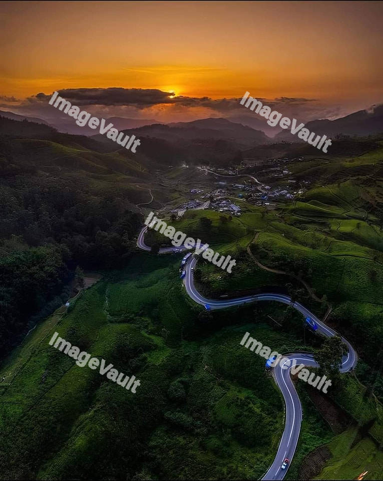 Aerial view of the rural landscape